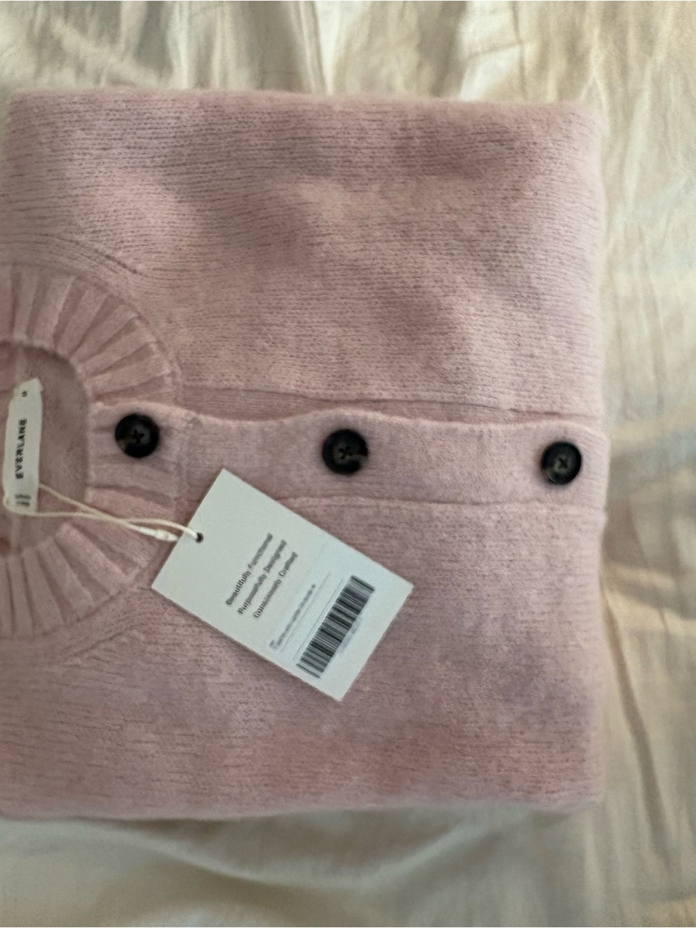 Everlane Soft Pink Button-Front Women’s Sweater